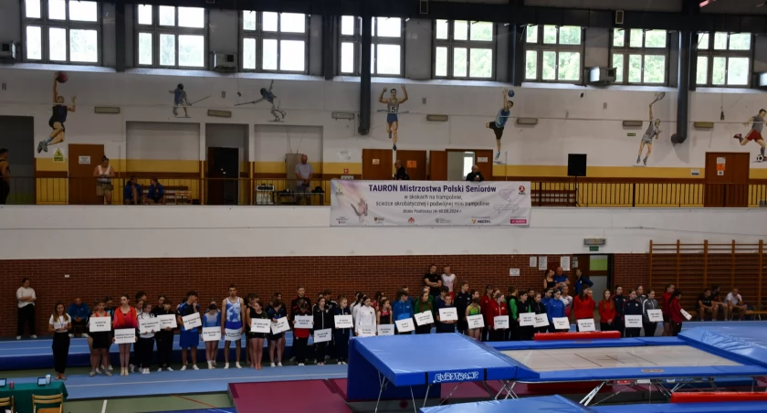 Lekkoatletyka , Tauron Mistrzostwa Polski Seniorów Skoki trampolinie akrobatyka Białej Podlaskiej - zdjęcie, fotografia