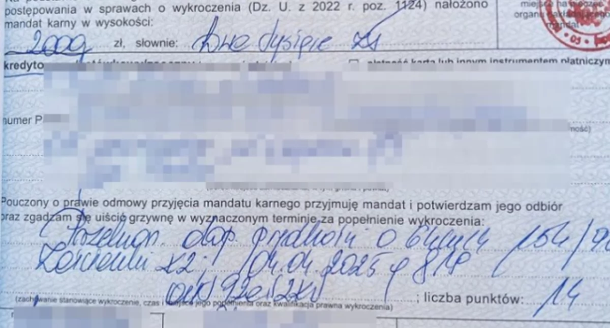 Komunikat policji, Pędził „krajową dwójką” tłumacząc pośpiechem dostał punktów mandatu - zdjęcie, fotografia