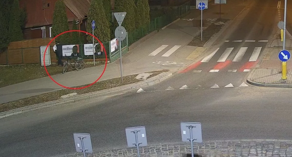 Komunikat policji, Wandale celowniku policji Monitoring ujawnił niszczycieli banerów wyborczych Białej Podlaskiej Grożą konsekwencje prawne - zdjęcie, fotografia