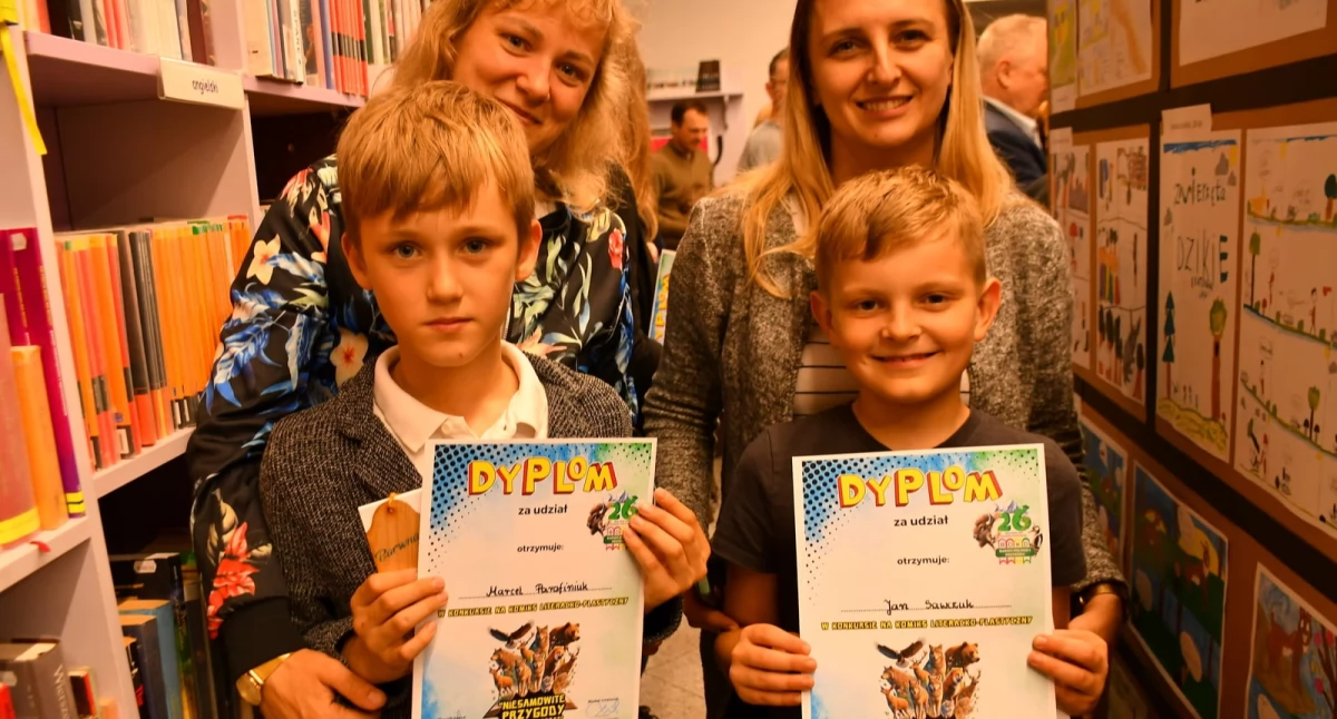 konkurs, Bialskie Książki Dziecięcej Tomaszem Samojlikiem Sukces edukacji ekologicznej promocji czytelnictwa Białej Podlaskiej - zdjęcie, fotografia