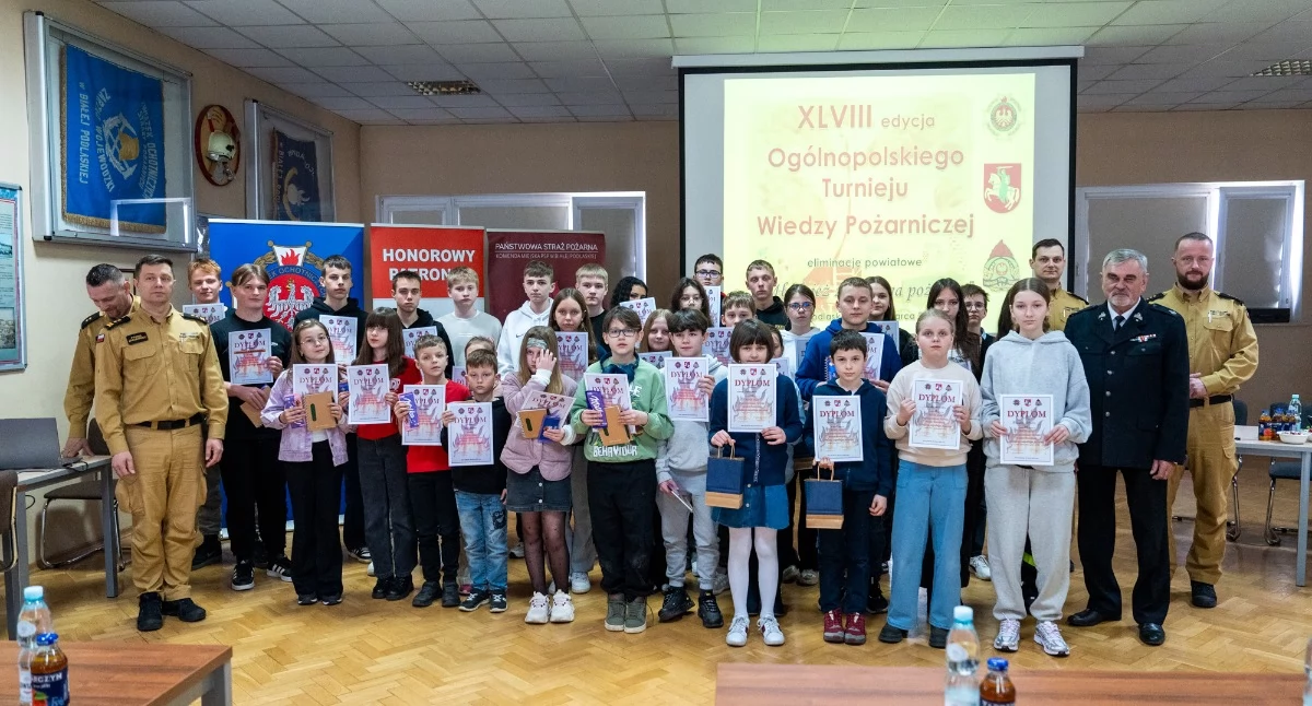 konkurs, Młodzież zapobiega pożarom Znamy zwycięzców powiatowych eliminacji turnieju strażackiego - zdjęcie, fotografia