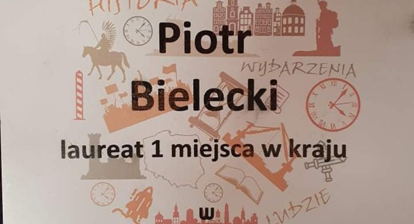 edukacja, Wielki sukces ucznia Piszczaca Zajął pierwsze miejsce kraju - zdjęcie, fotografia