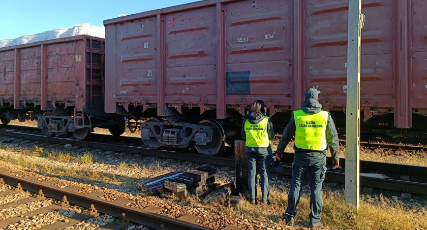 W wagonach znaleziono 7,6 tys. papierosów (fot. KAS)