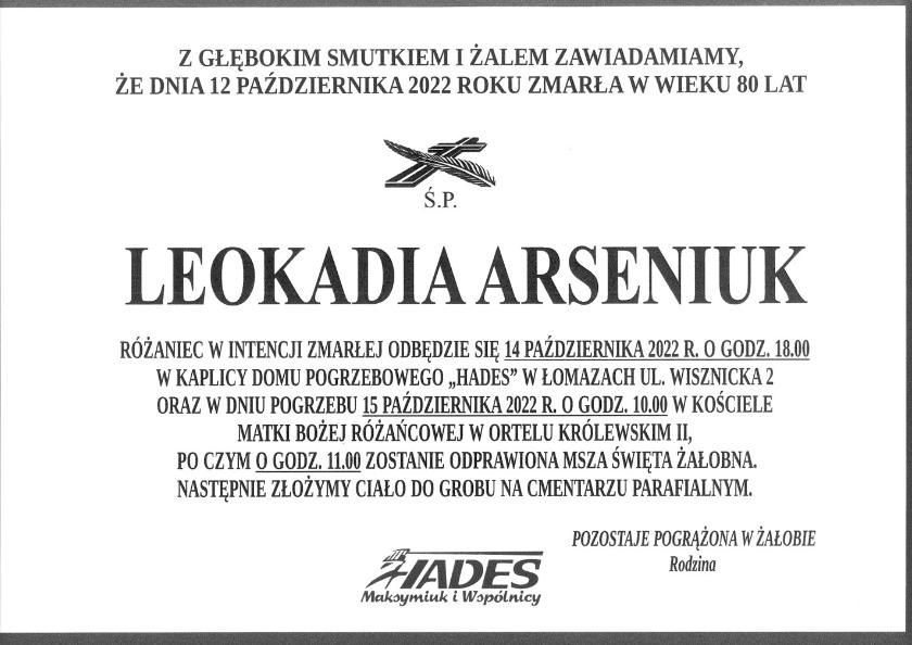 Arseniuk Leokadia
