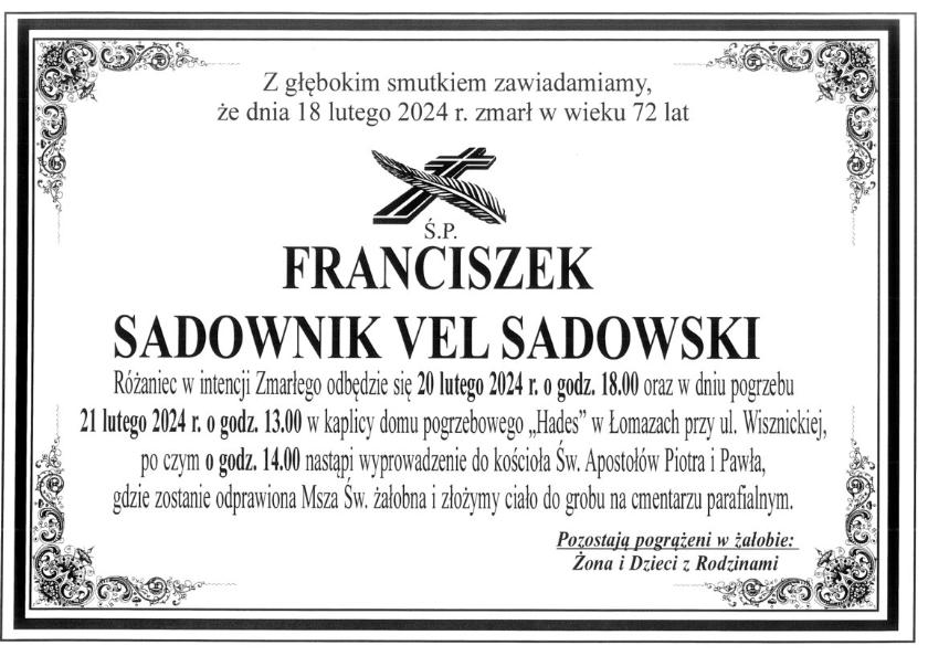 Franciszek Sadowski vel Sadowski
