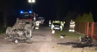 Dachowanie w gminie Piszczac! Kierowca miał ponad promil alkoholu