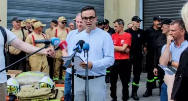 Konferencja prasowa w Janowie Podlaskim dotycząca działalności jednostek OSP na terenie gminy